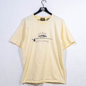 VTG 90s Earth Outfitters Trout T Shirt Large Fish Nature Graphic Made in USA